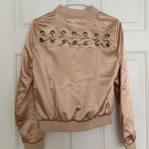Forever 21 Metallic Gold Bomber Jacket